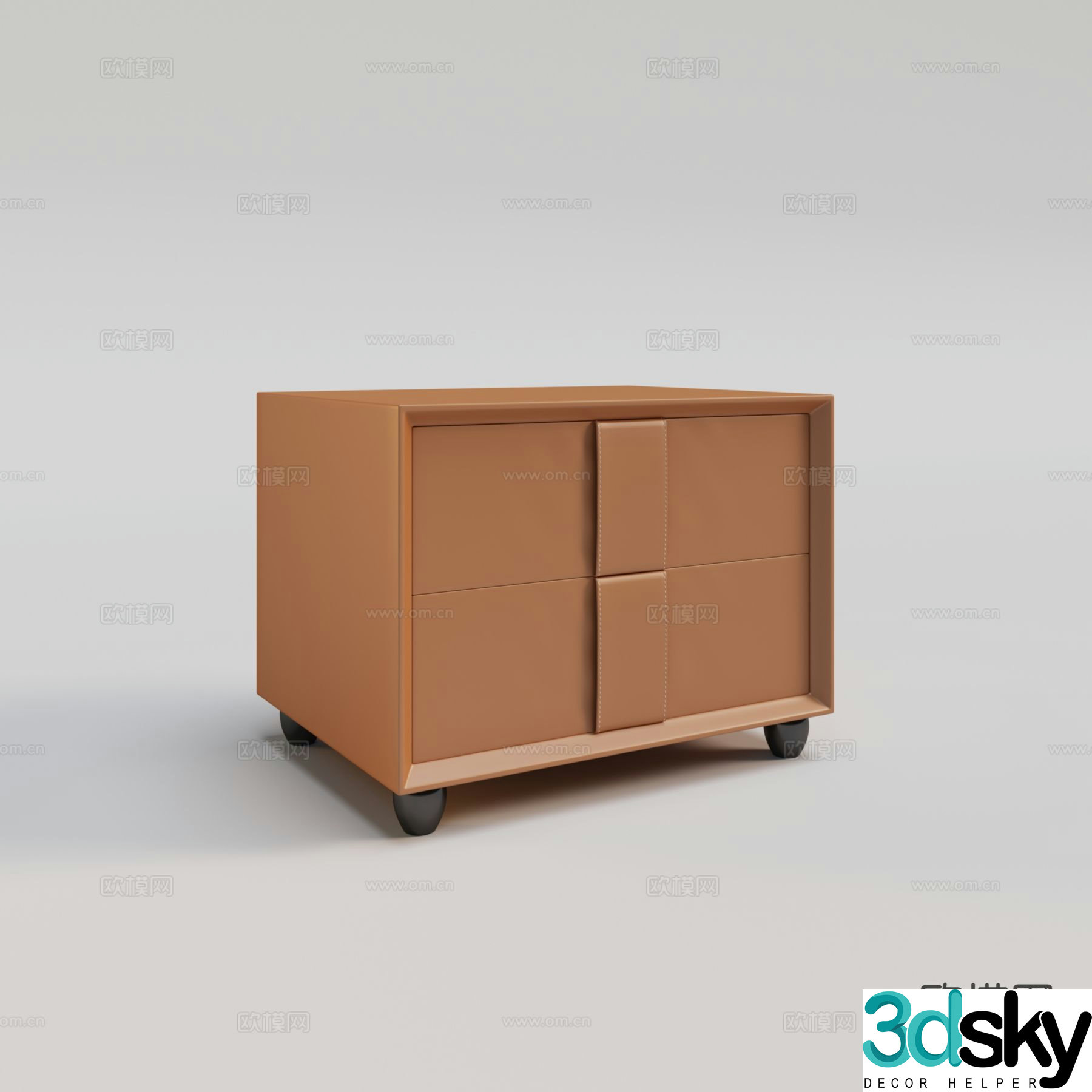 Italian bedside table 3d model
