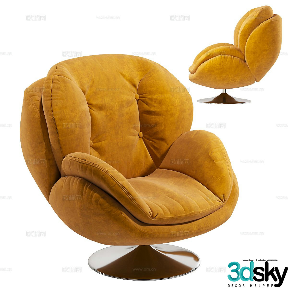 Modern chair sofa chair leisure chair 3d model