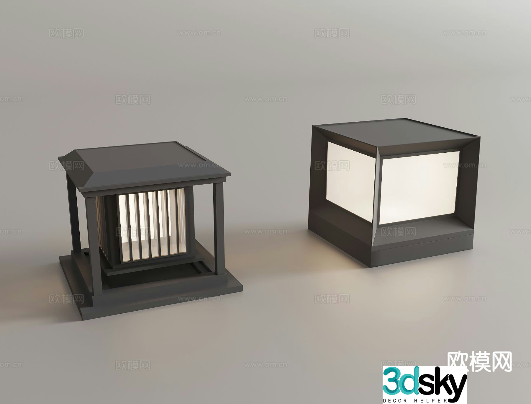 New Chinese style outdoor lamp garden lamp lawn lamp 3d model