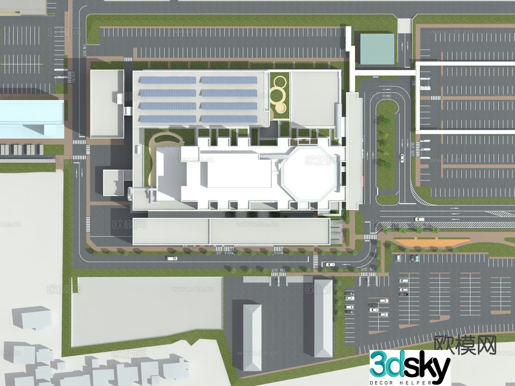 Bird’s eye view architectural plan Architectural floor plan plan 3d model
