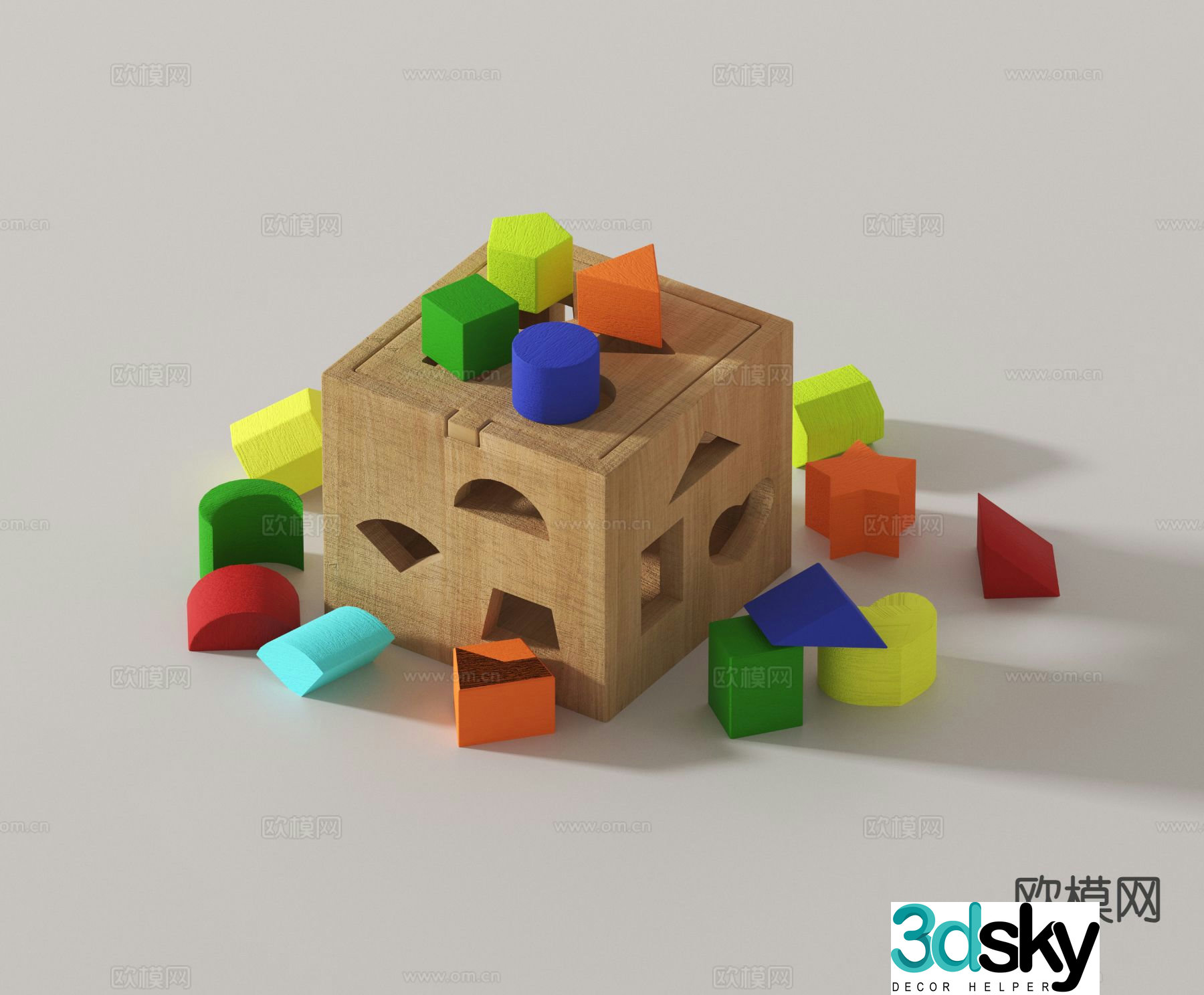 Modern building blocks children’s toys 3d model