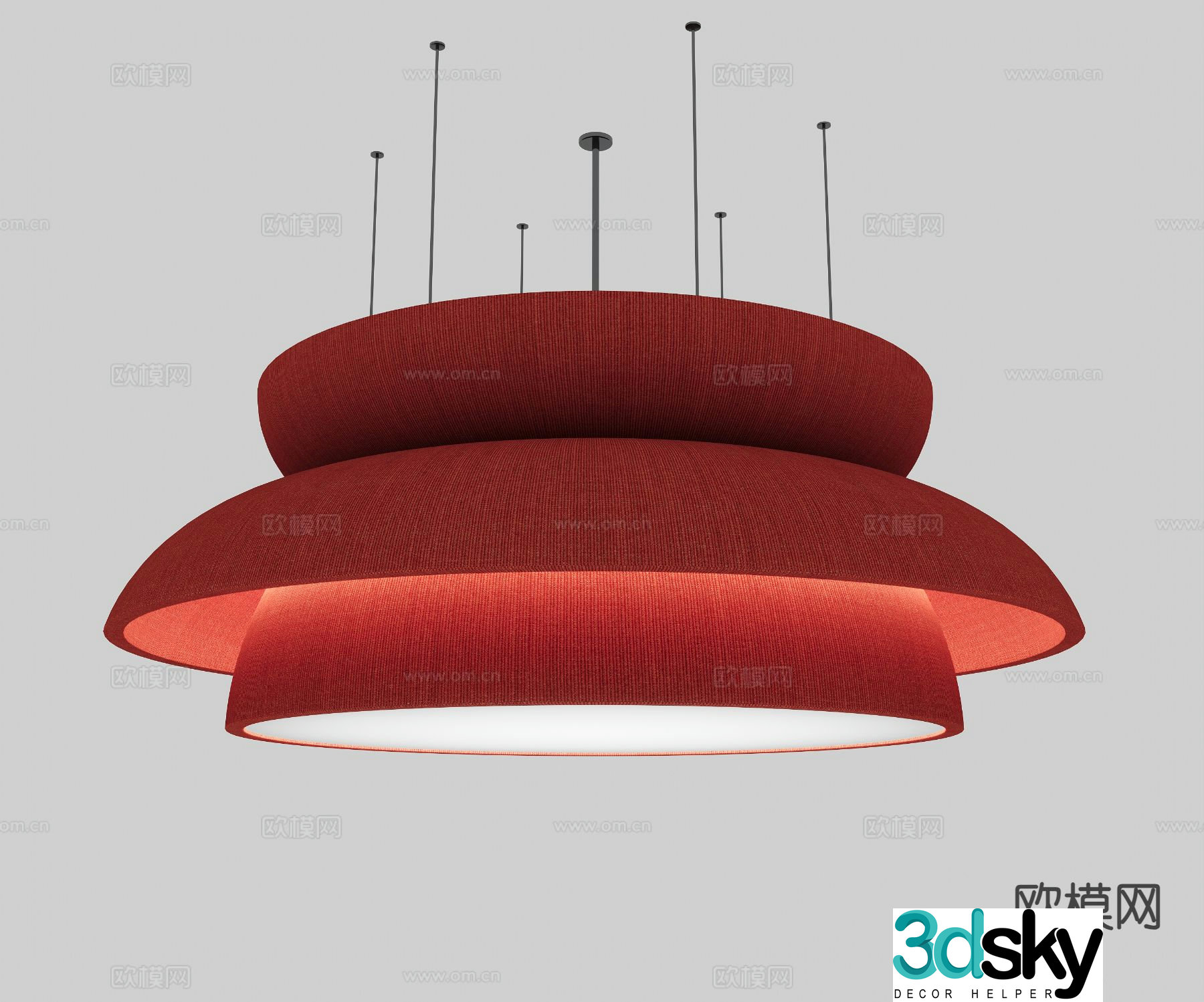 New Chinese style chandelier 3d model