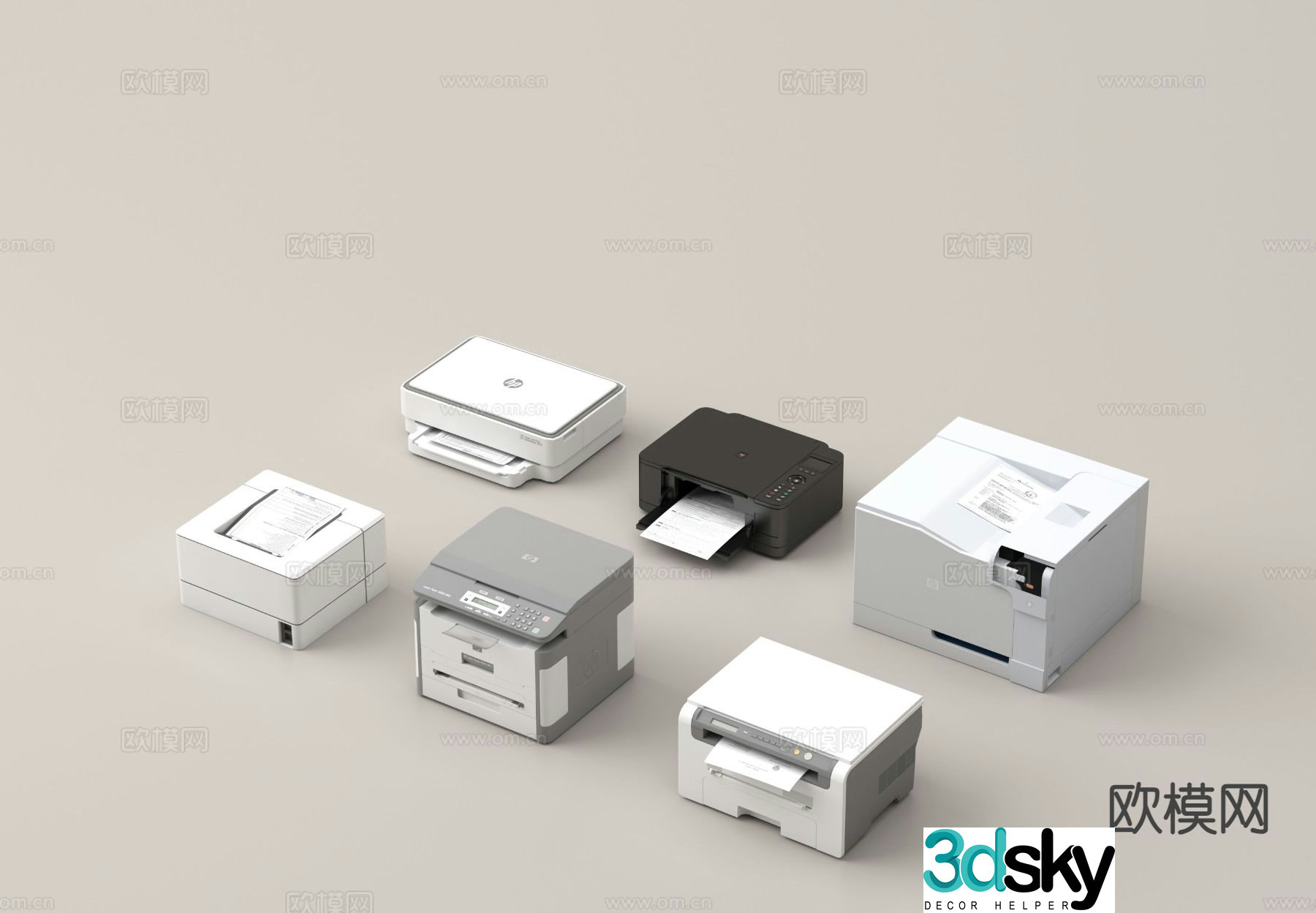 Home printer office copy 3d model