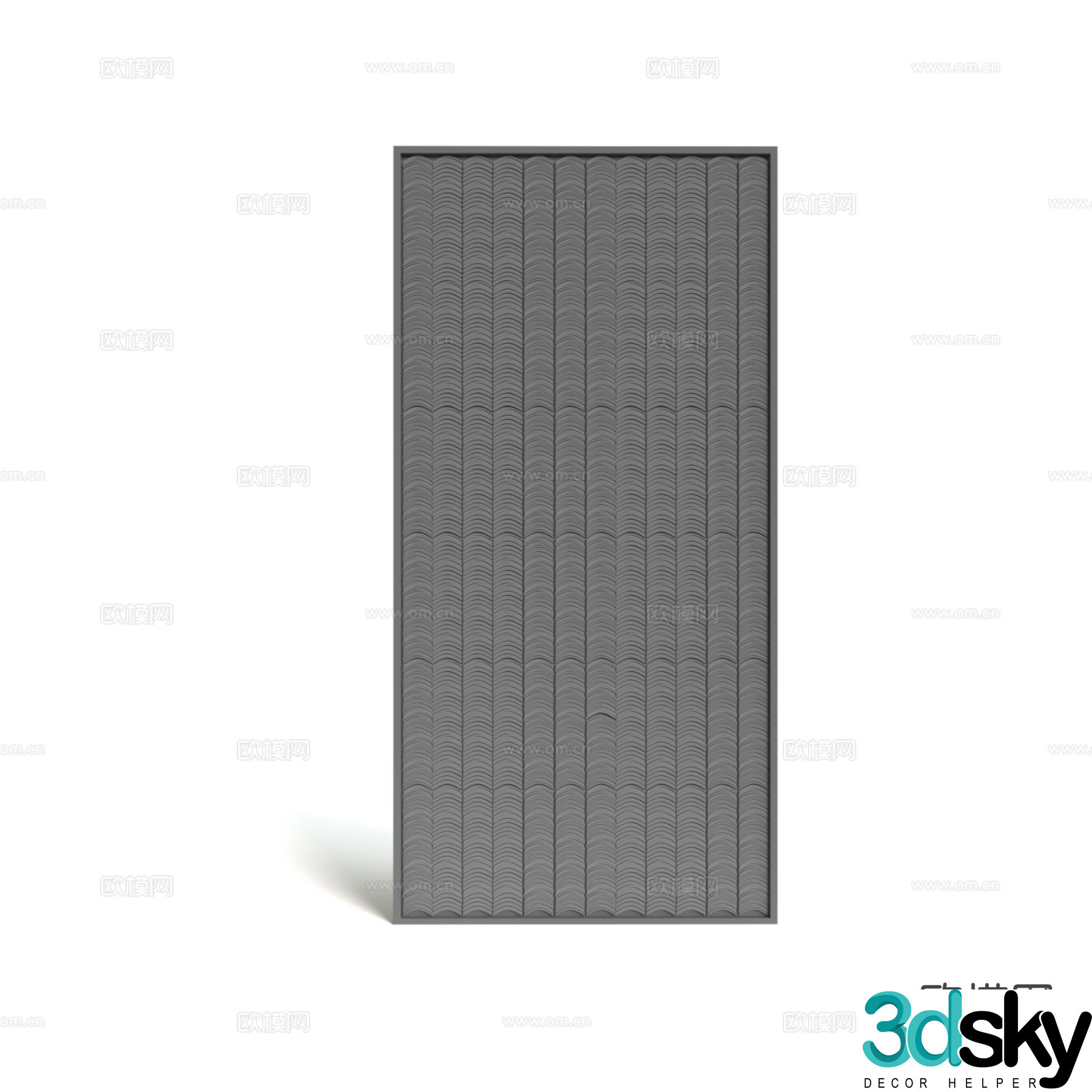 Chinese pu tile 3D model