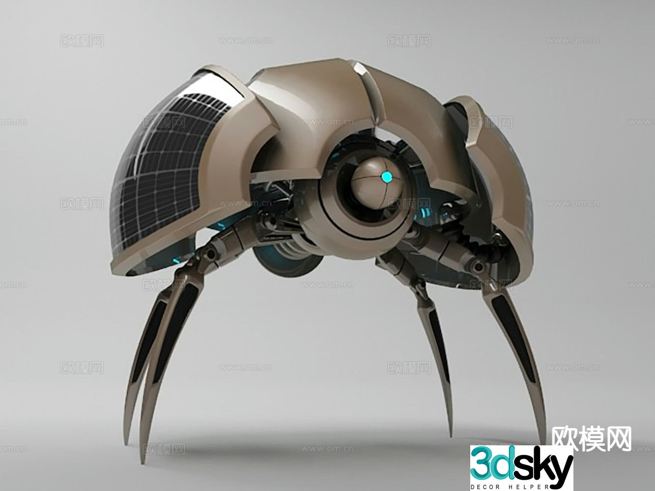 Military weapons intelligent robot 3d model
