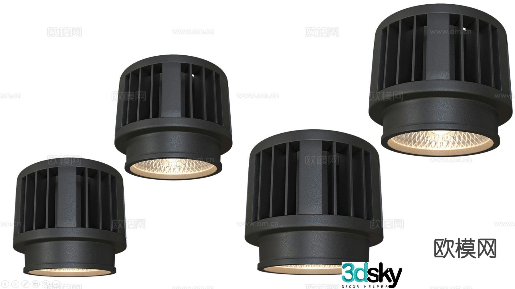 spotlight downlight spotlight surface mounted downlight 3d model