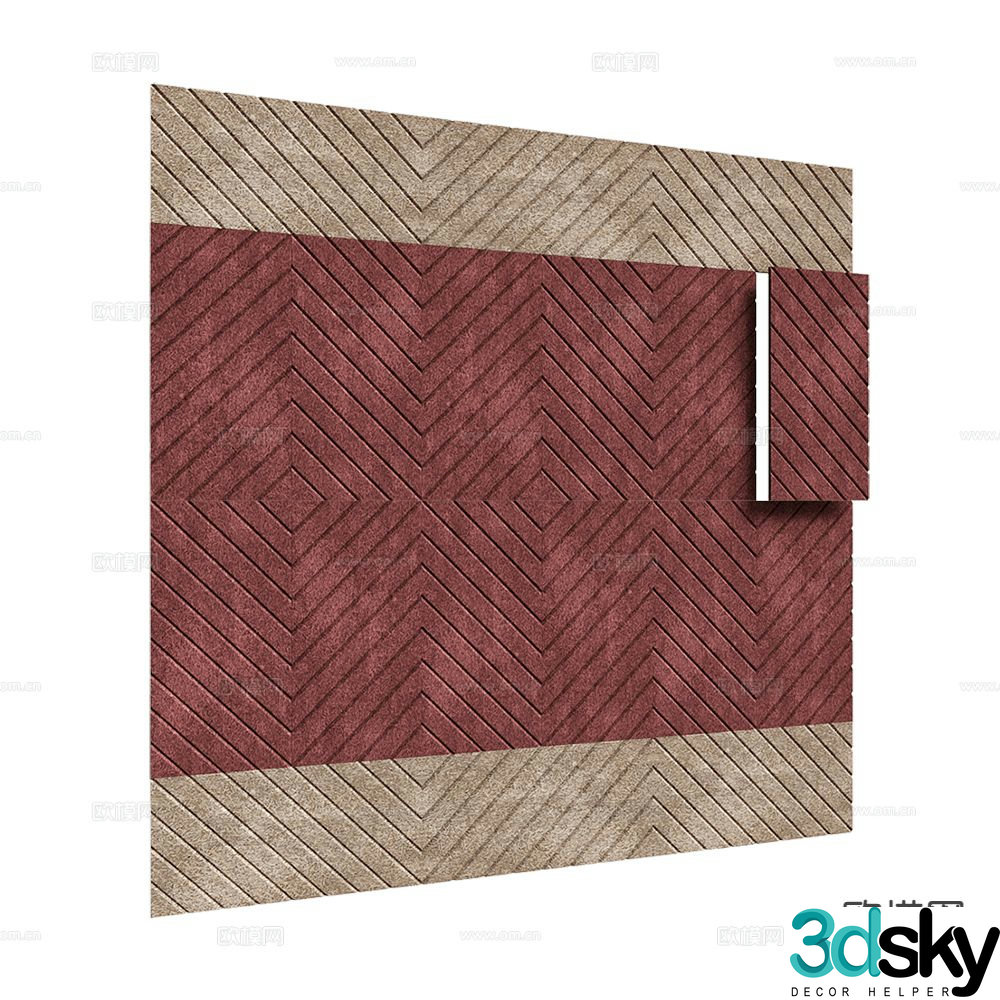 BAUX modern soft bag hard bag background 3d model