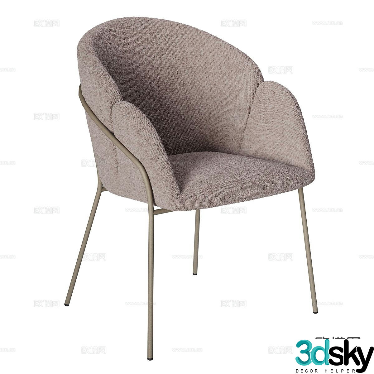 Simple single chair 3d model