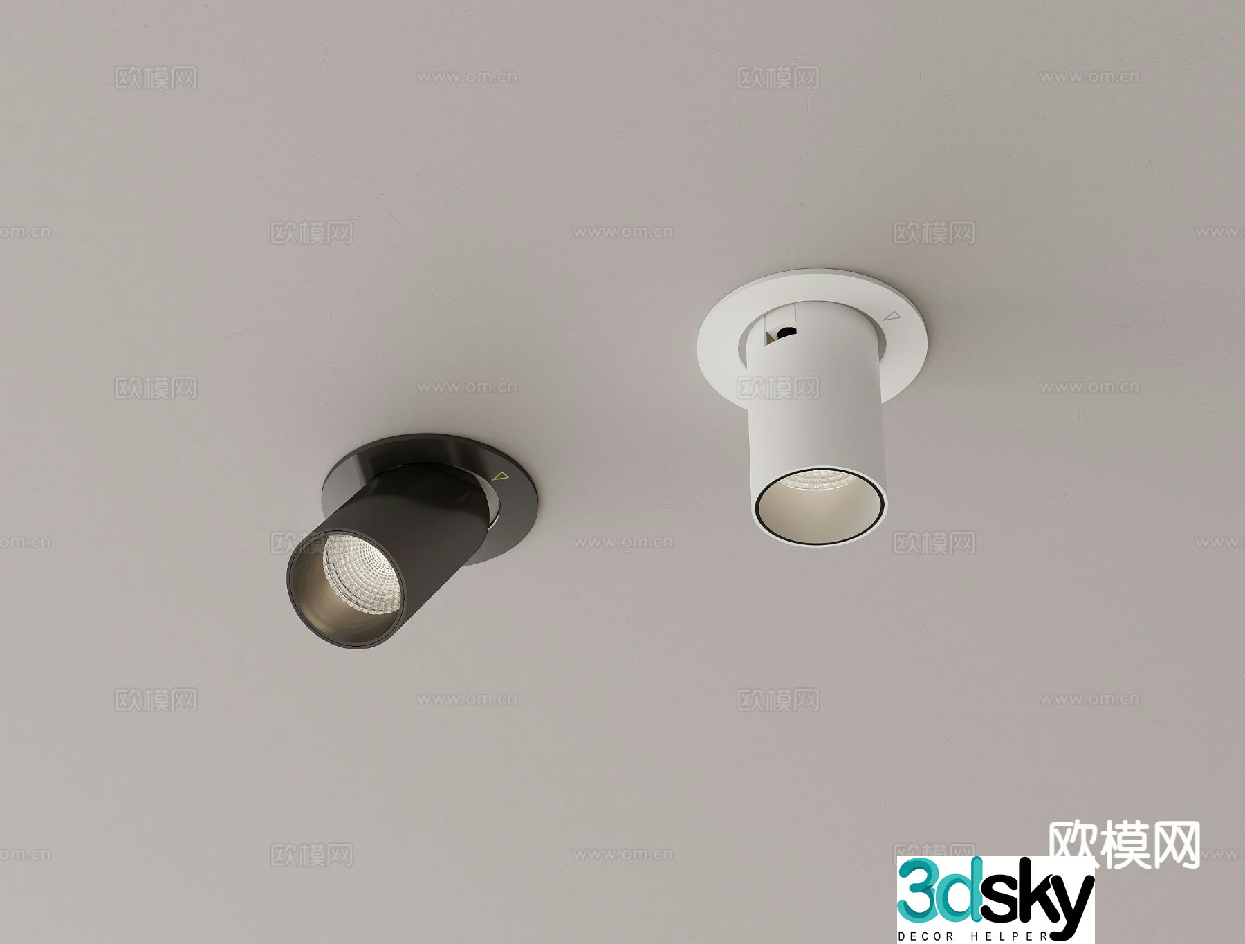 Surface mounted downlight spotlight magnetic light track light 3D model