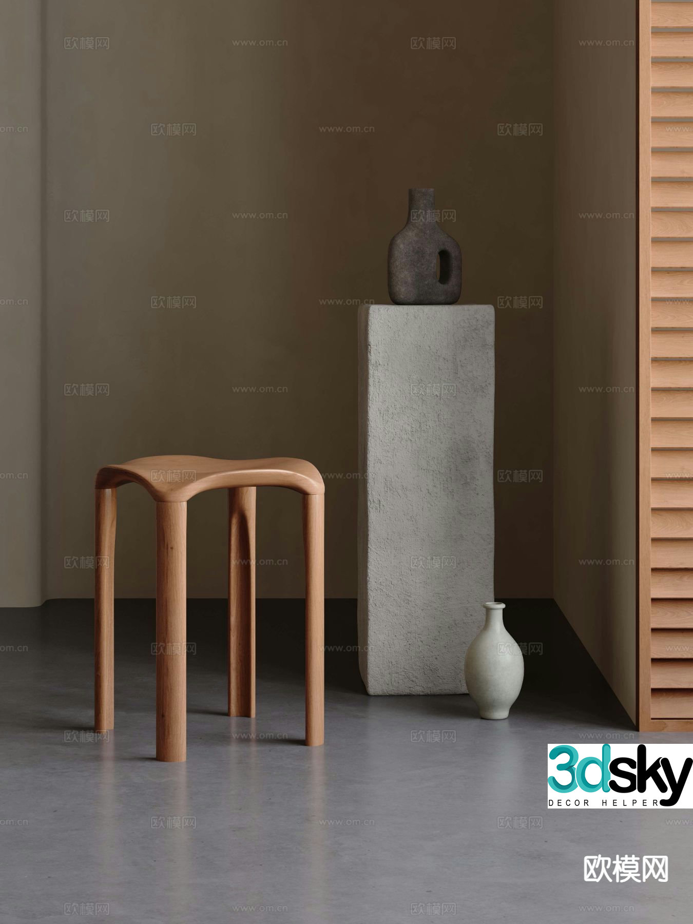 Jing Jifeng single chair 3D model