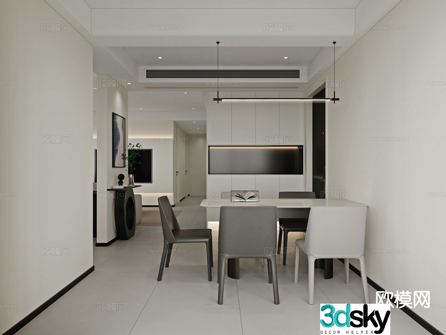 Modern restaurant 3d model
