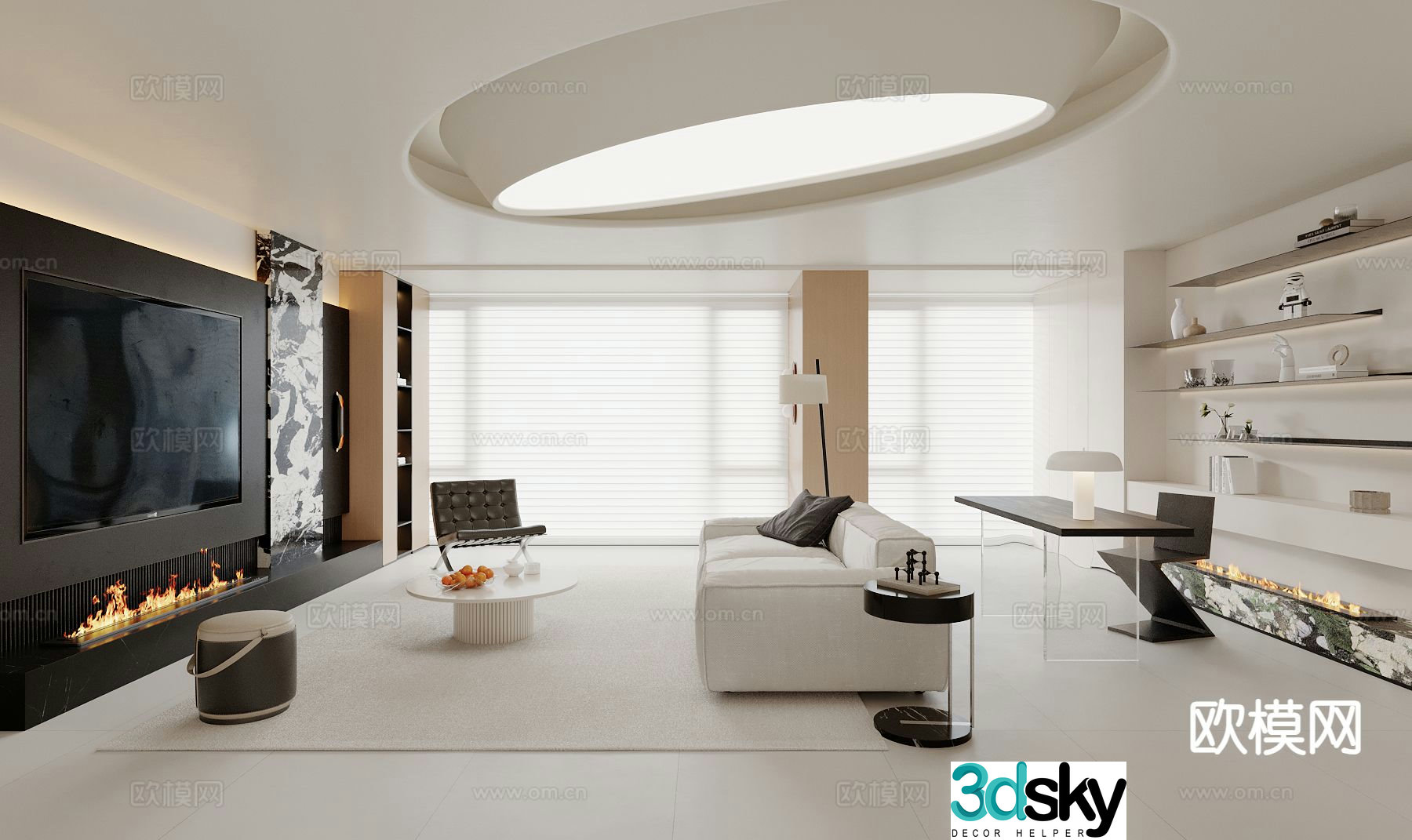 Modern living room 3d model