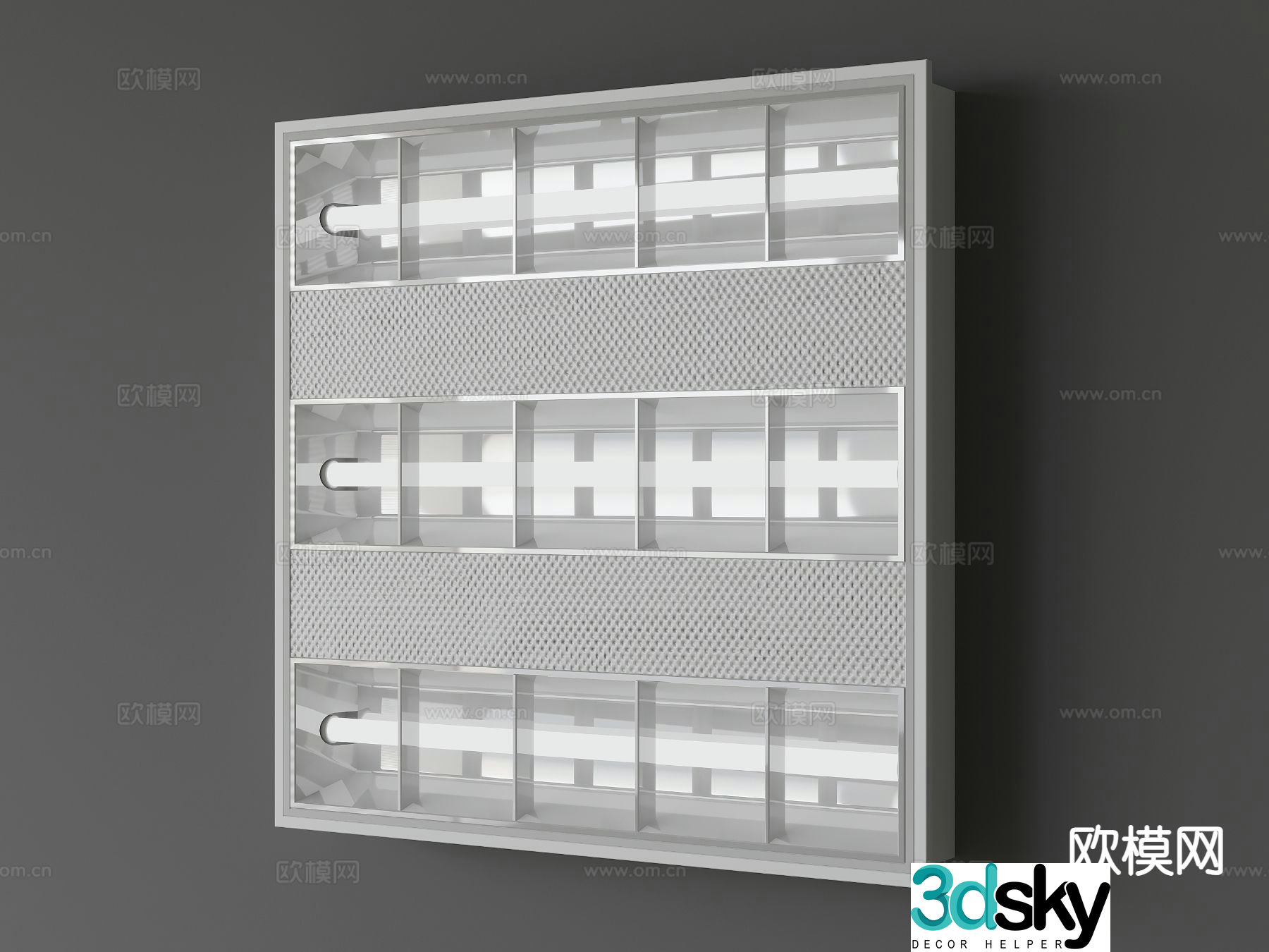 Office lamp grille lamp 3d model