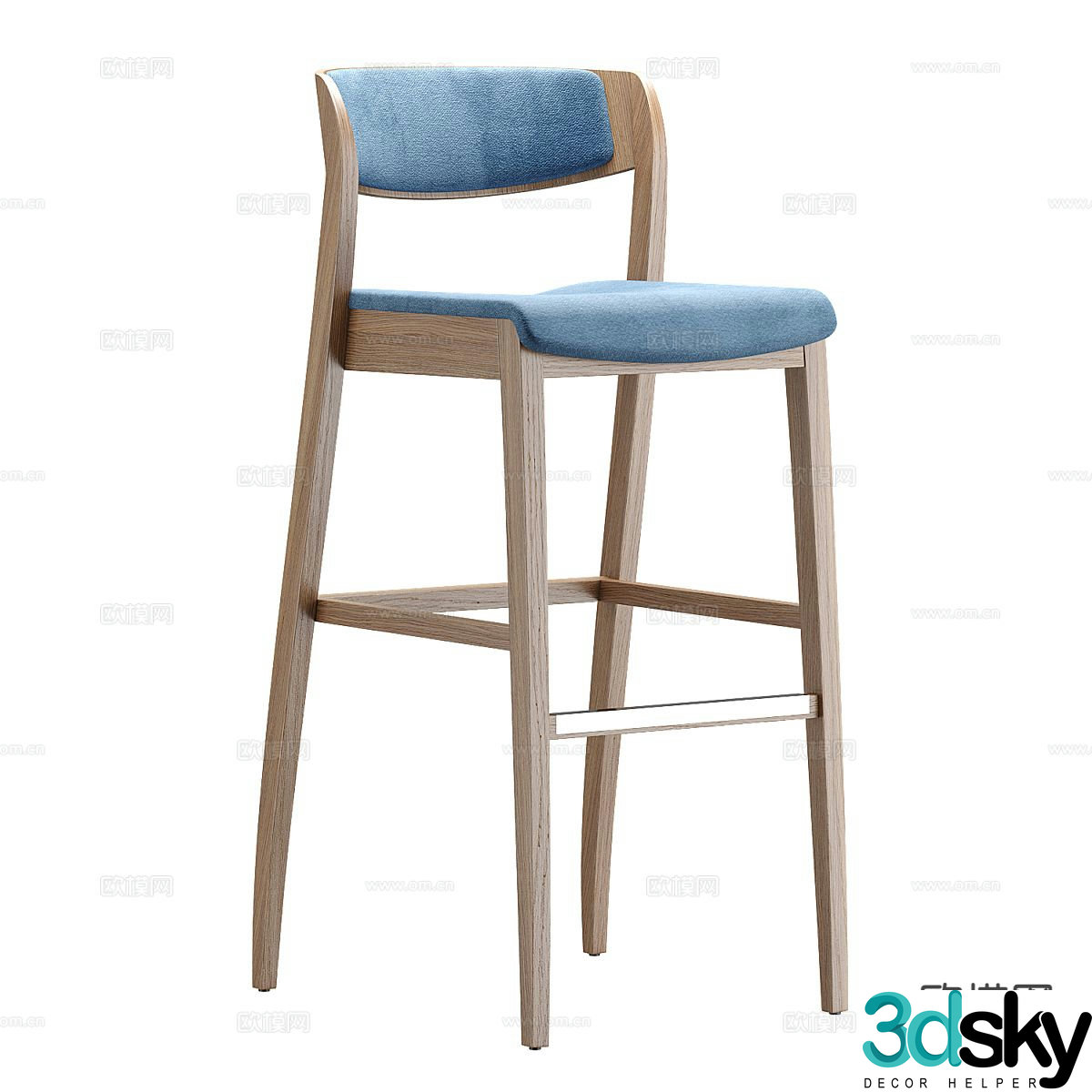 Simple bar chair 3d model