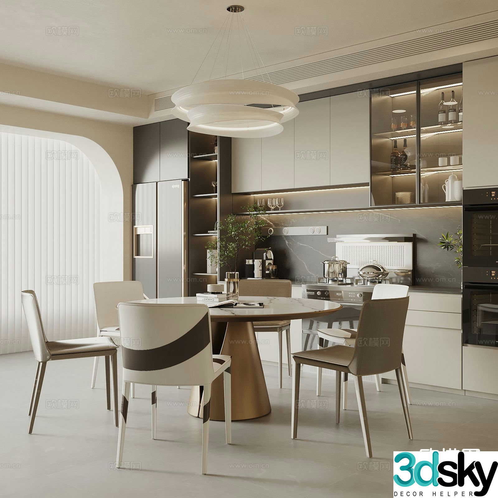 Modern restaurant 3d model
