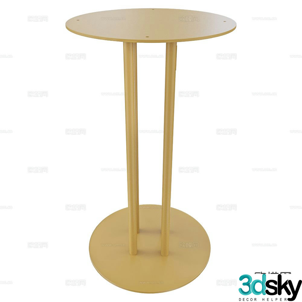 Delo round table side table angle table 3d model