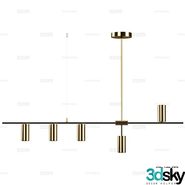 Light luxury chandelier multi-head chandelier 3D model