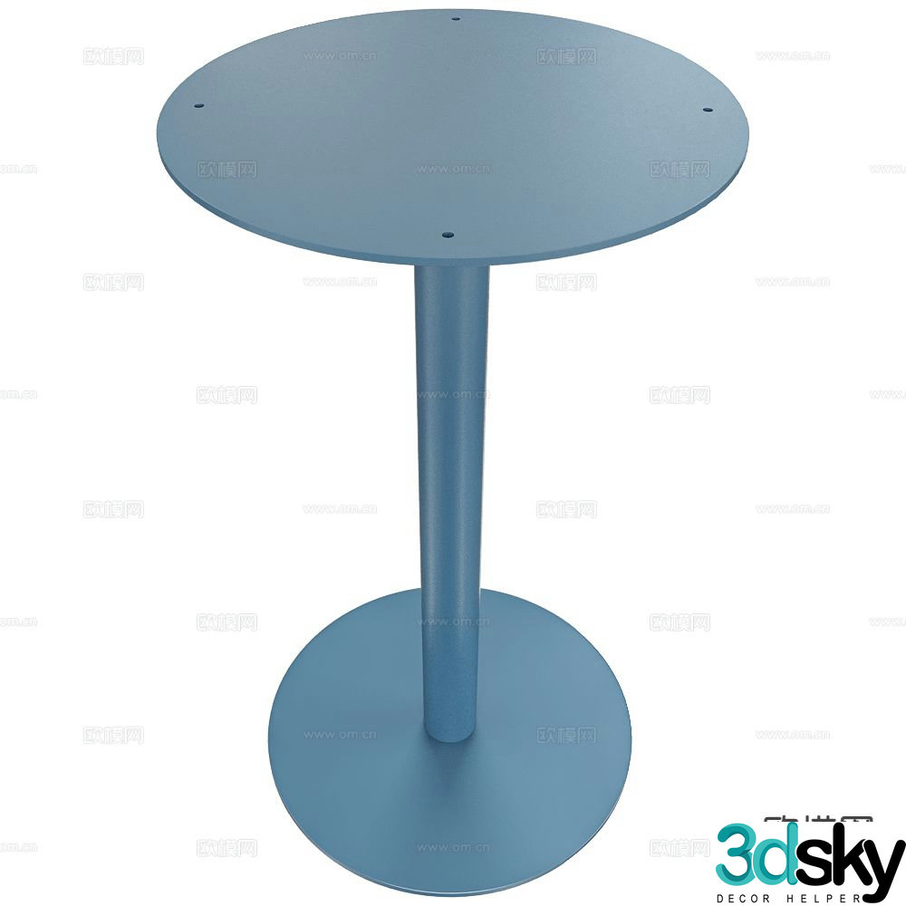 Delo round table side table angle table 3d model