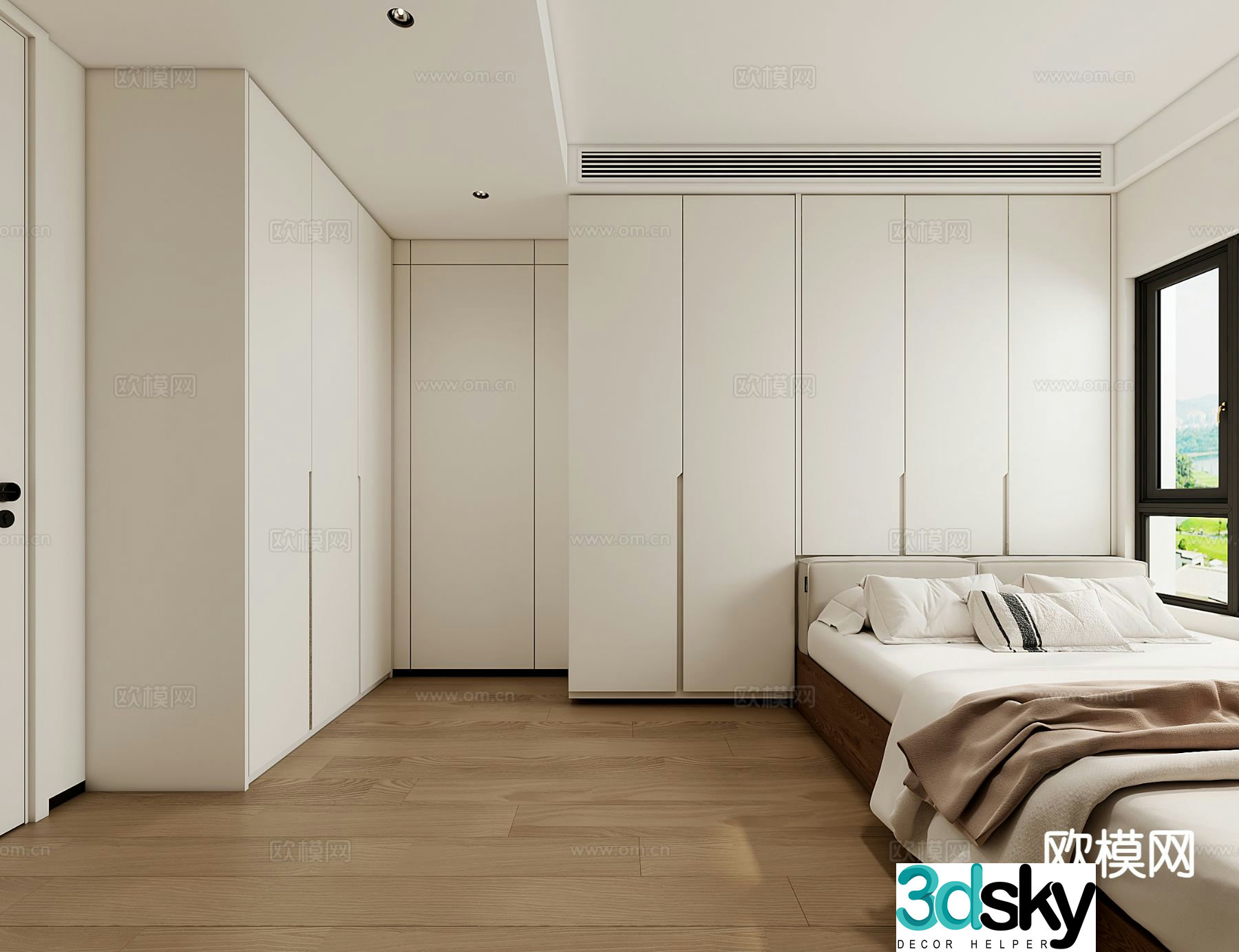 Modern tatami bedroom 3d model