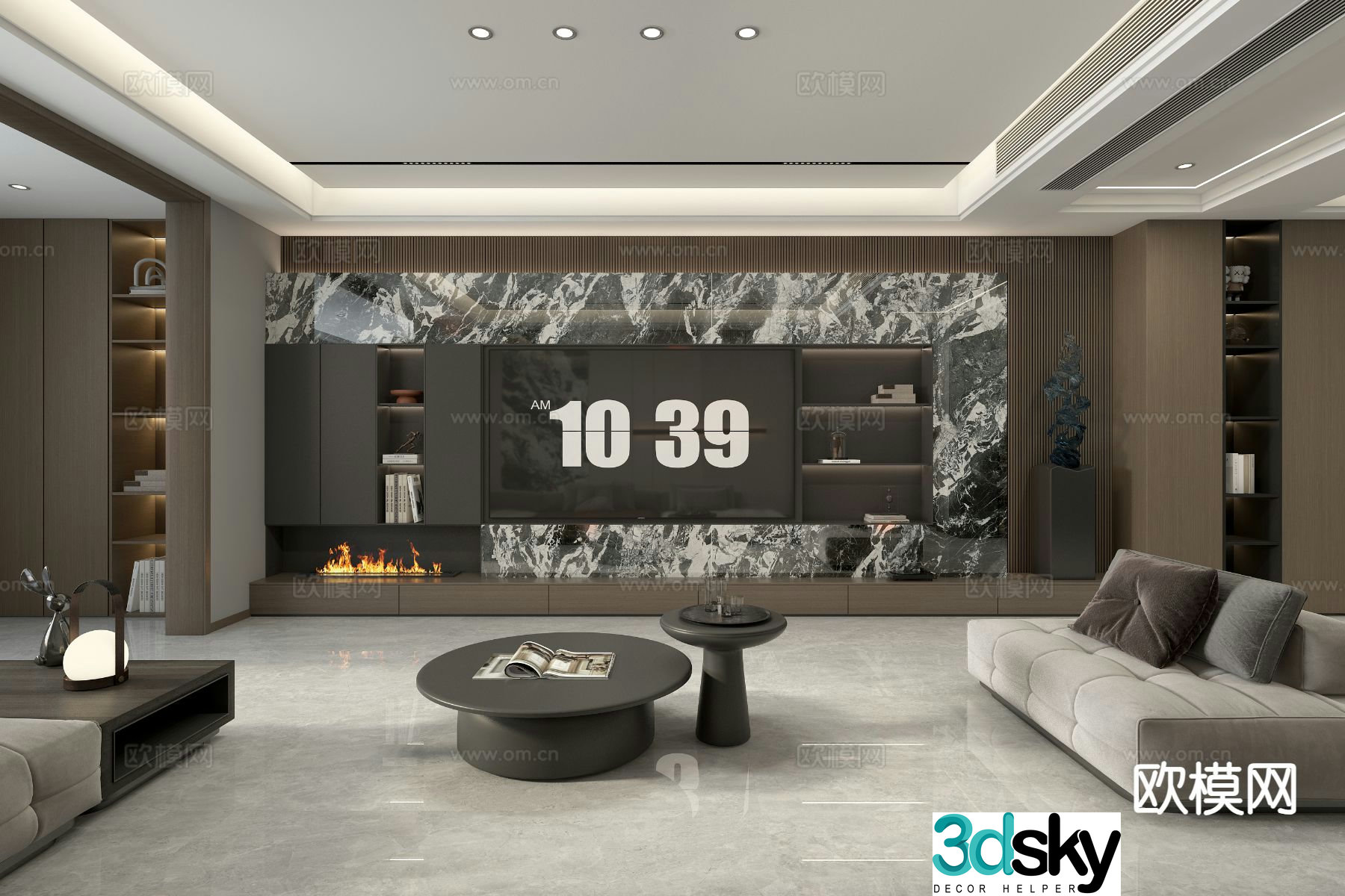Modern living room 3d model