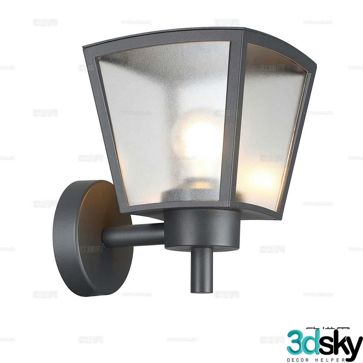 Simple wall lamp 3d model