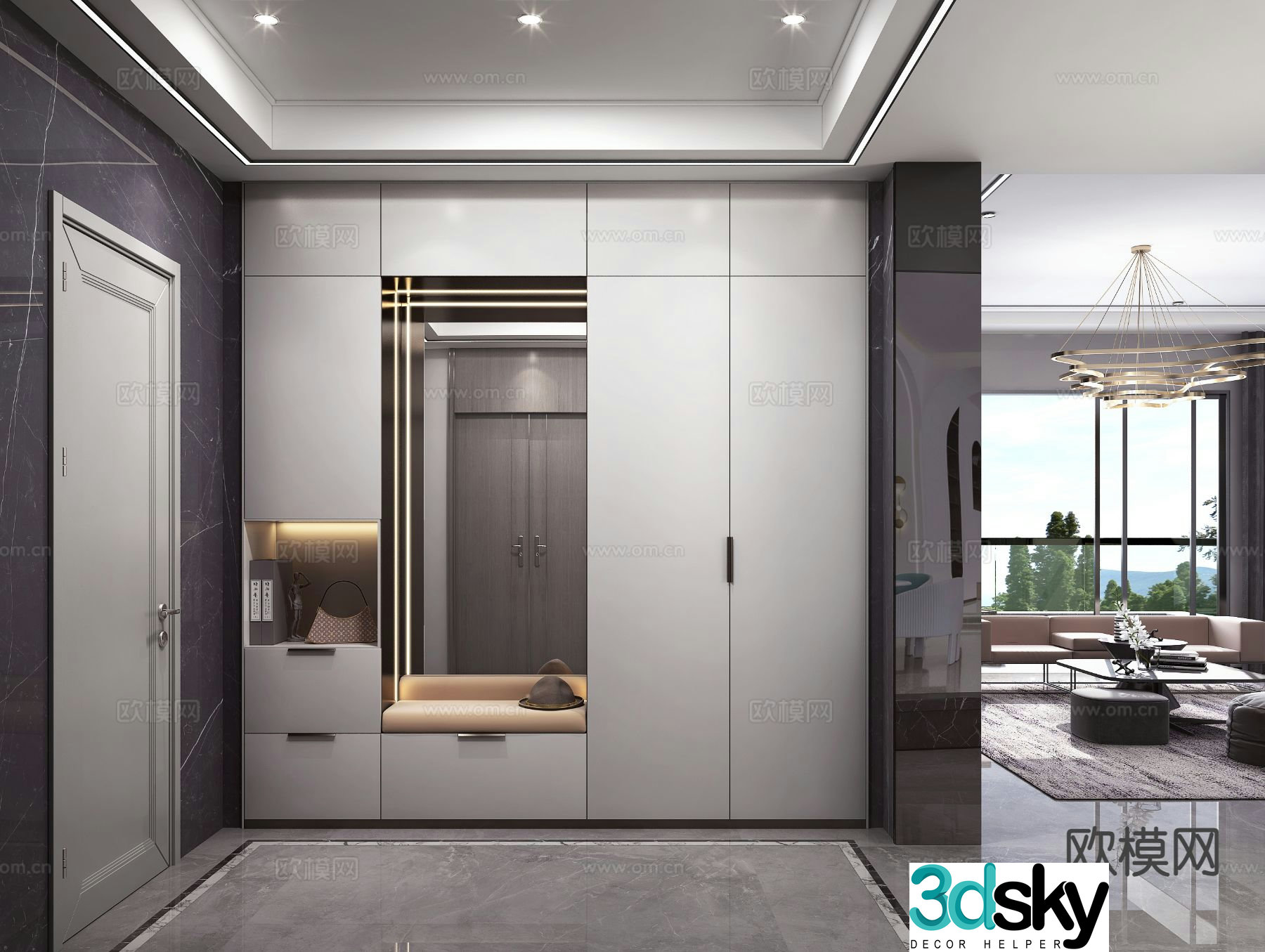 Modern entrance hall entrance entrance 3D model
