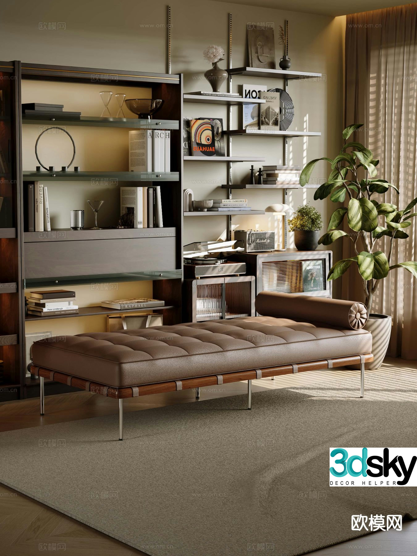 wabi-sabi stool bench sofa stool 3d model