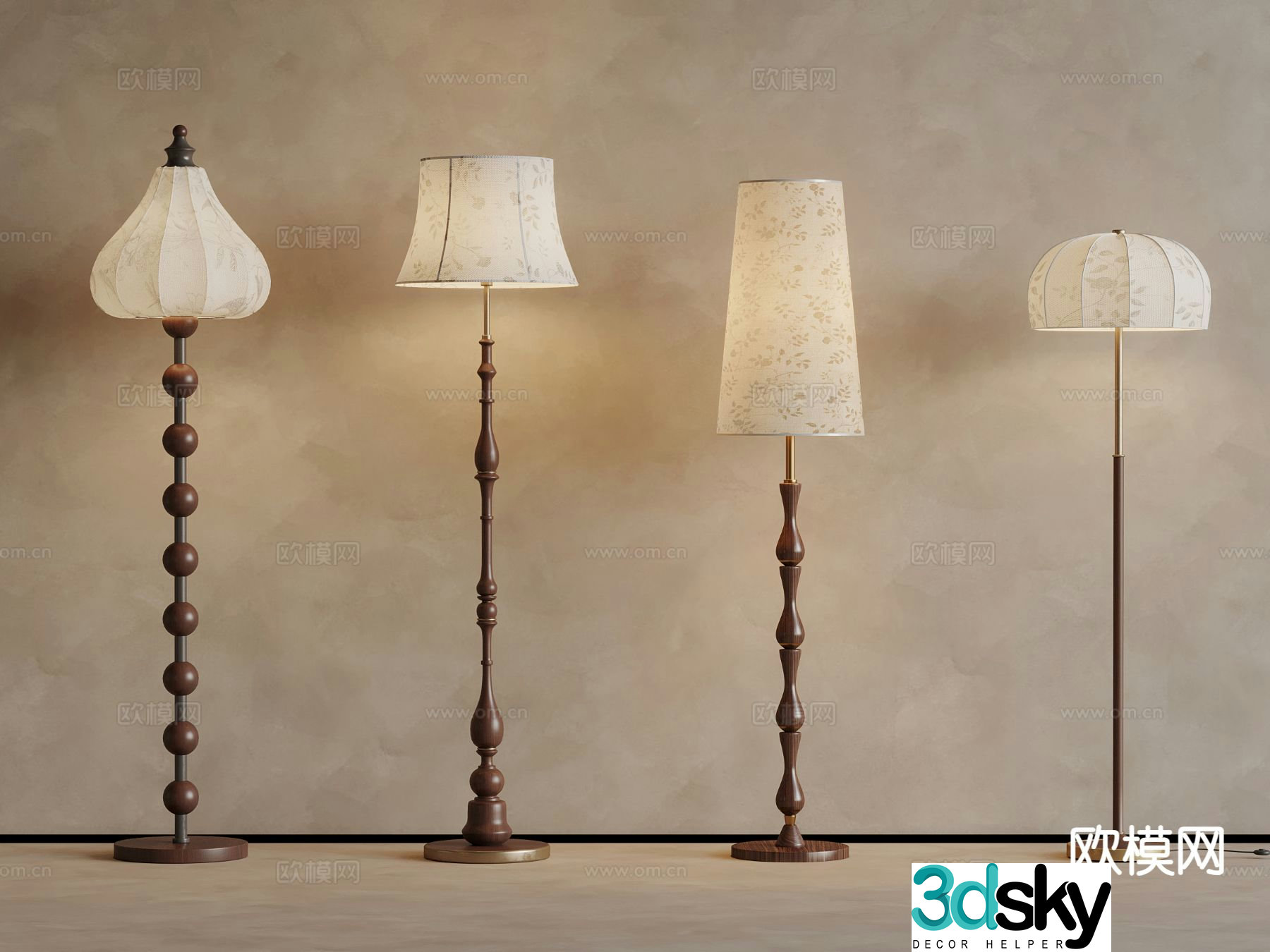 French floor lamp art lamp 3d model