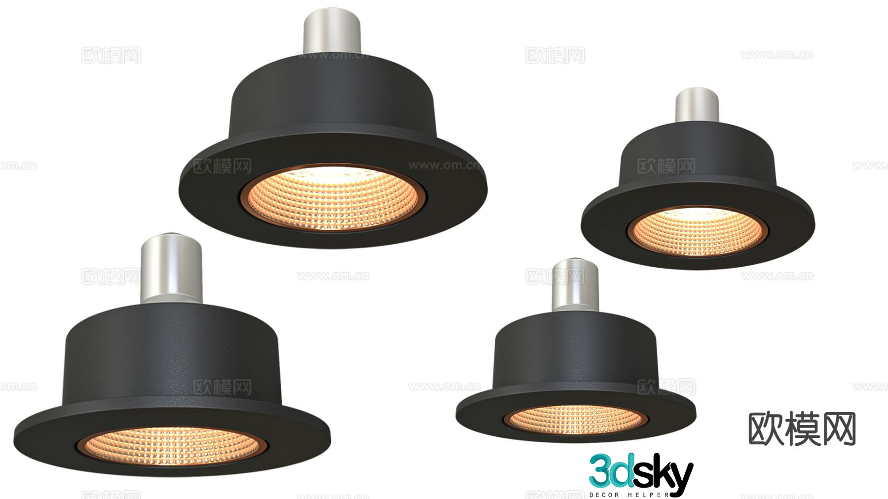 Surface mounted downlight spotlight magnetic light 3D model