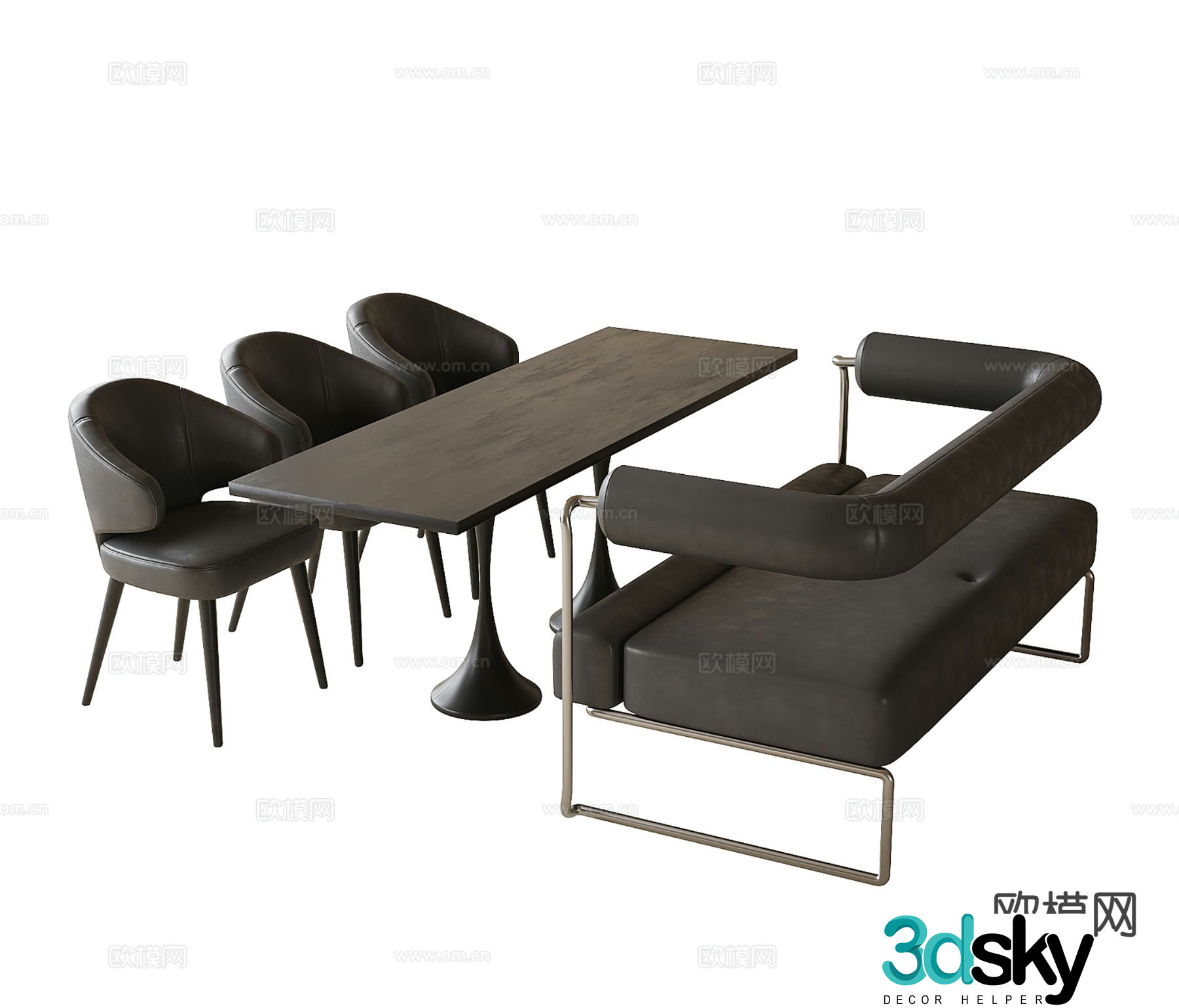 Leisure tables and chairs coffee tables and chairs 3d model