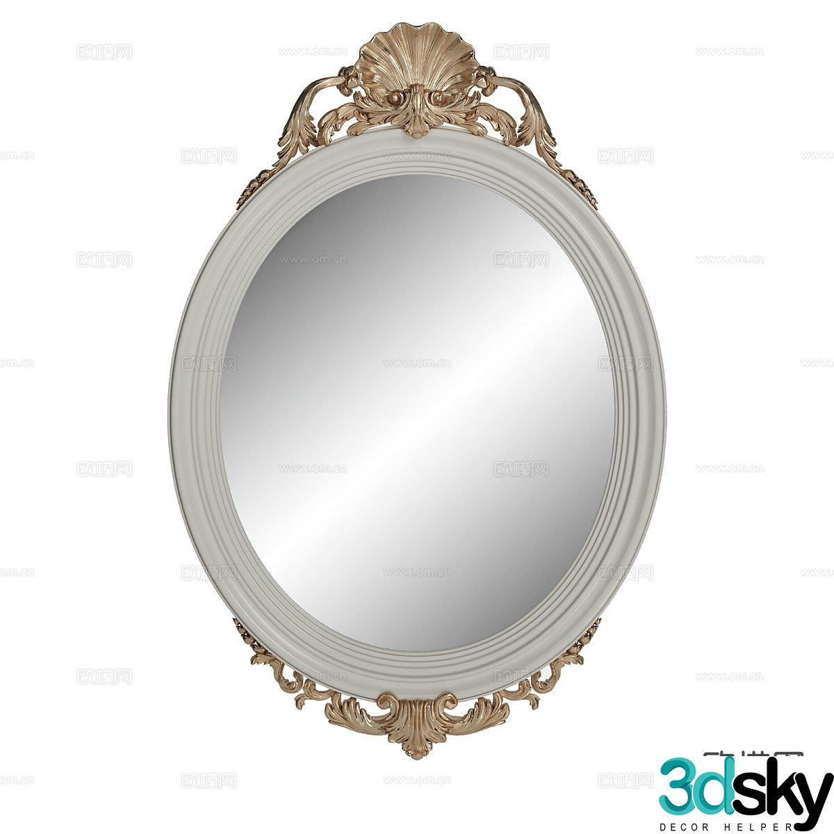 American mirror decorative mirror hanging mirror 3d model