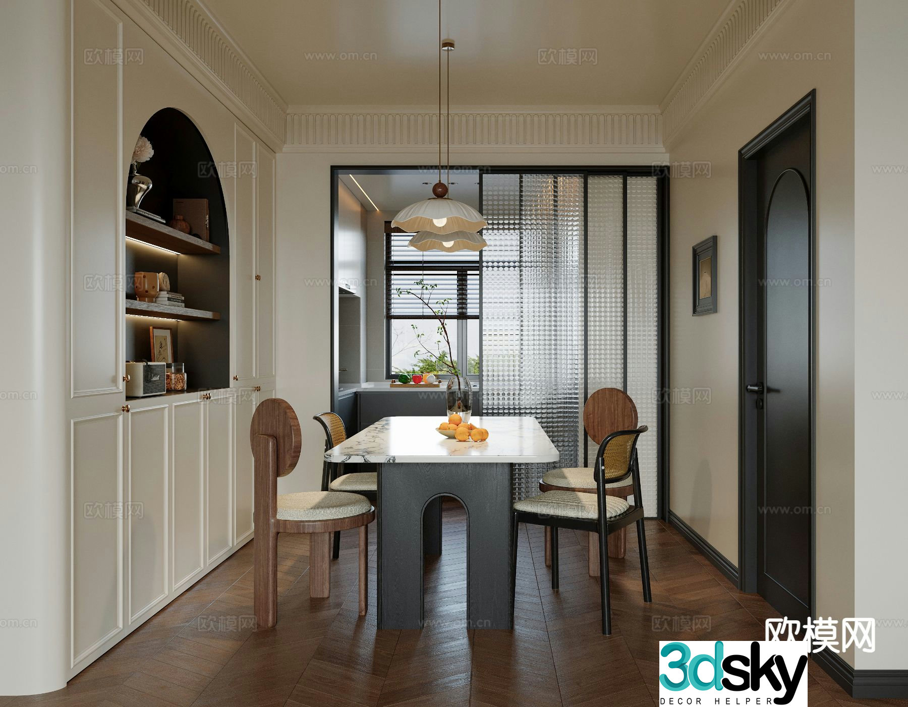 French restaurant 3d model