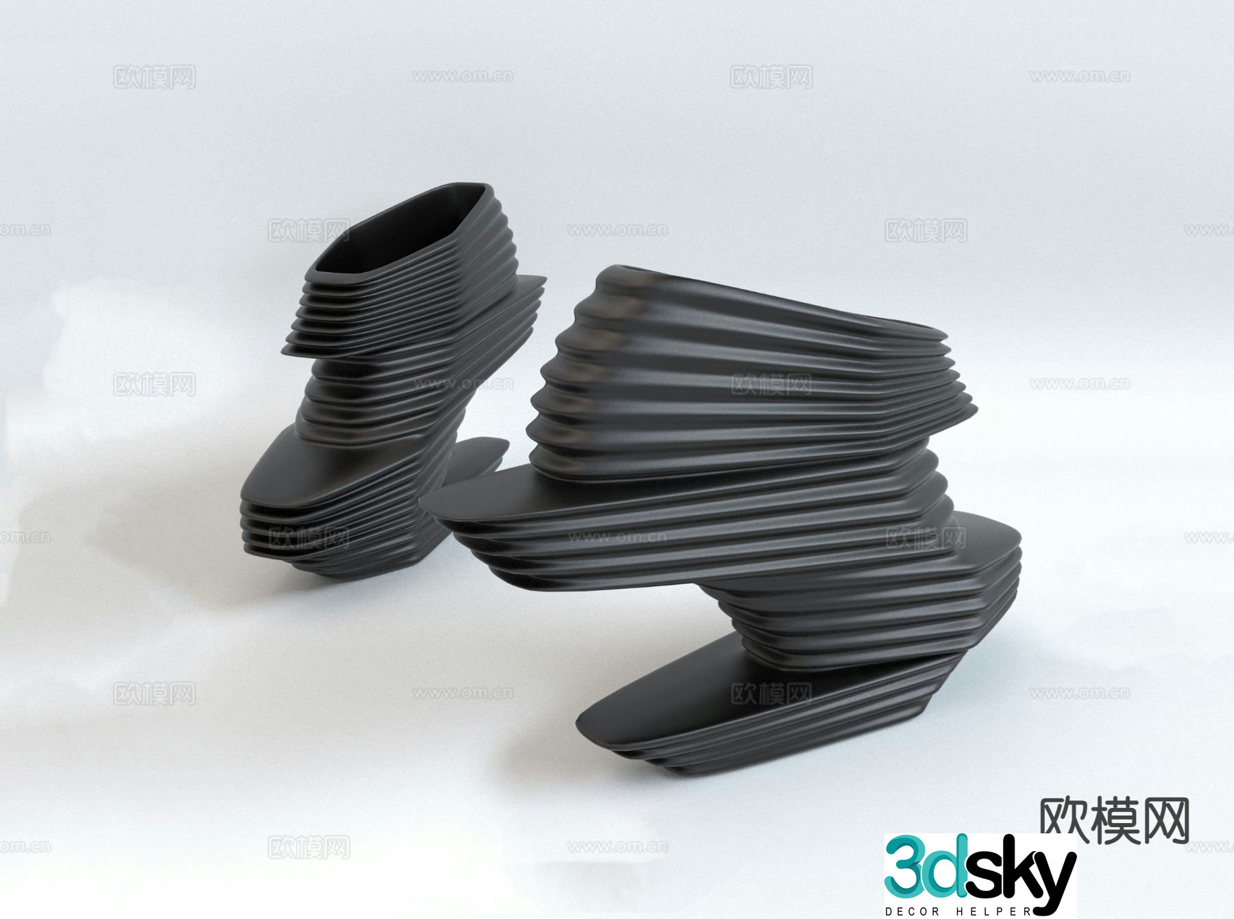 Abstract sculpture ornament 3d model