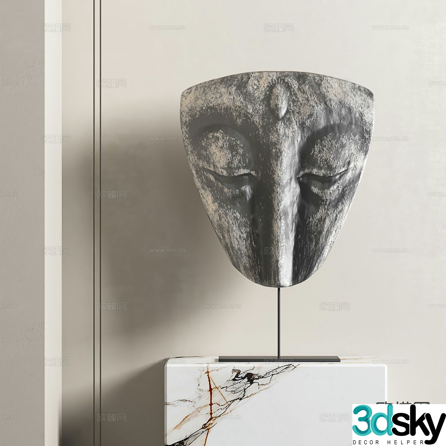 Wabi Sabi Sculpture Ornaments Entrance Sculpture 3D Model
