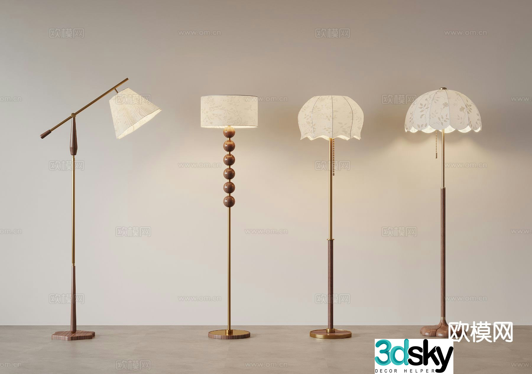 French floor lamp art lamp 3d model