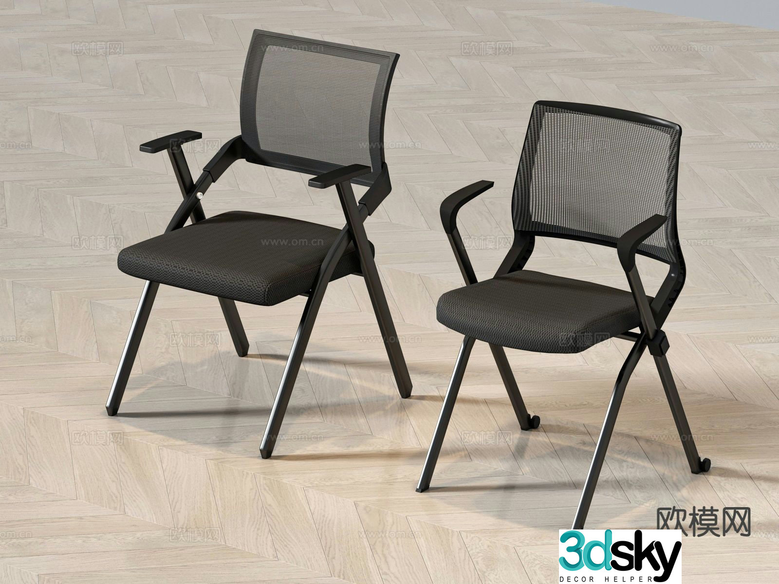 Office chair conference chair study chair training chair 3d model