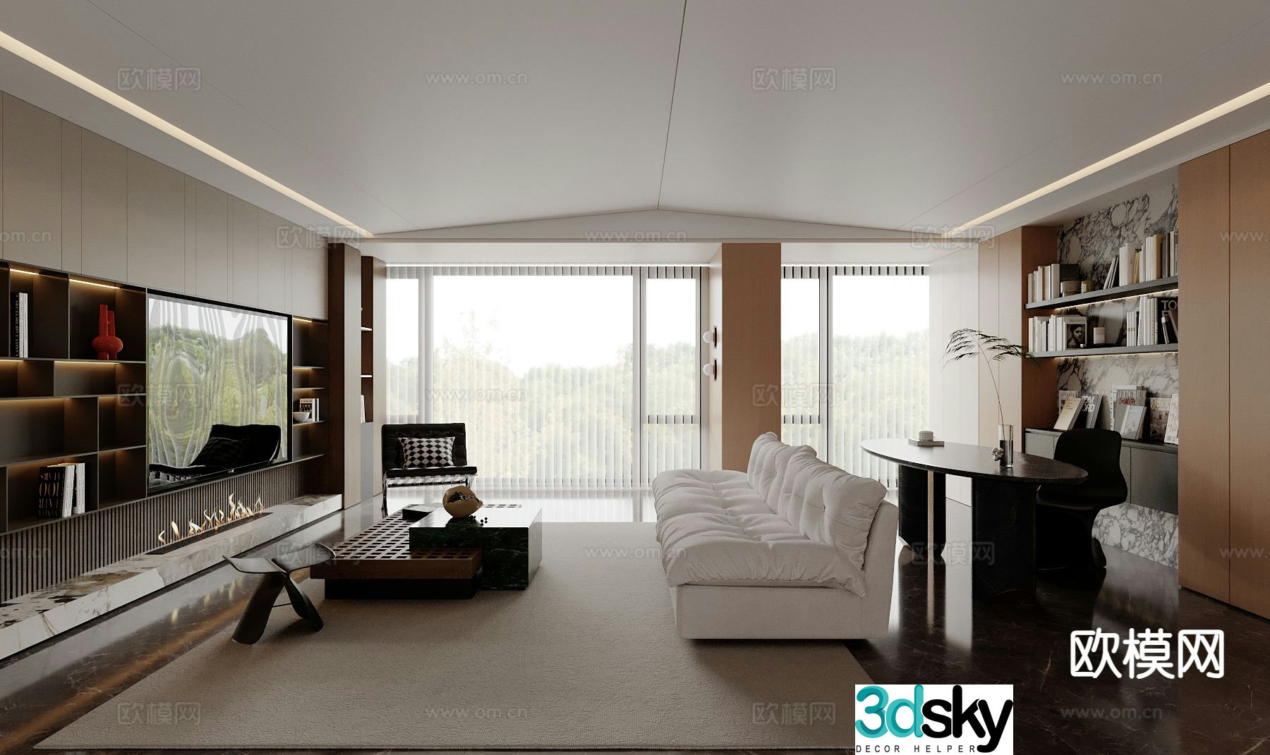 Italian living room 3d model