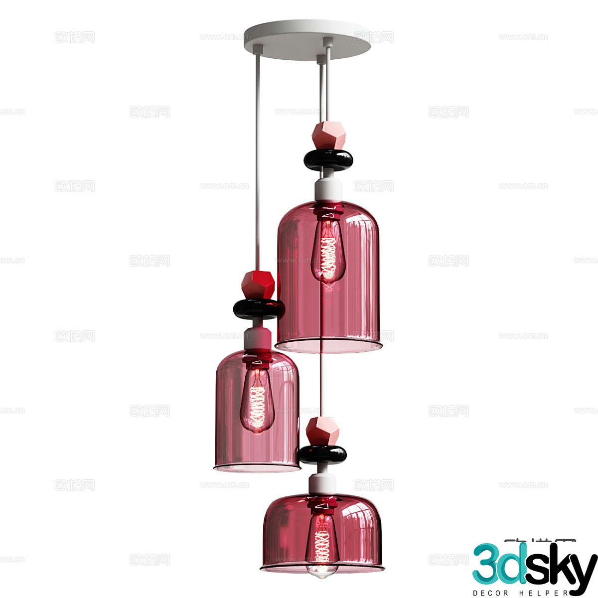 Simple chandelier 3d model