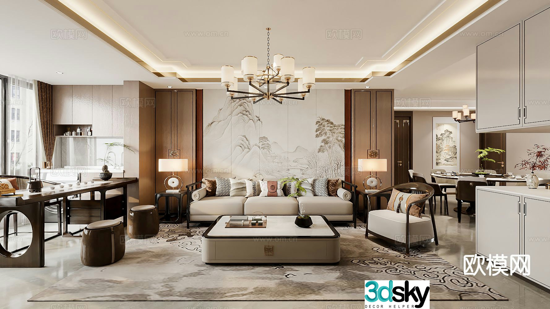 New Chinese restaurant 3D model