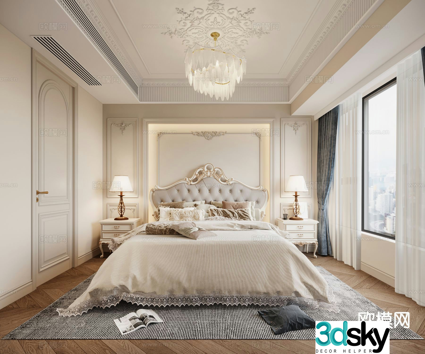 French bedroom master bedroom 3d model