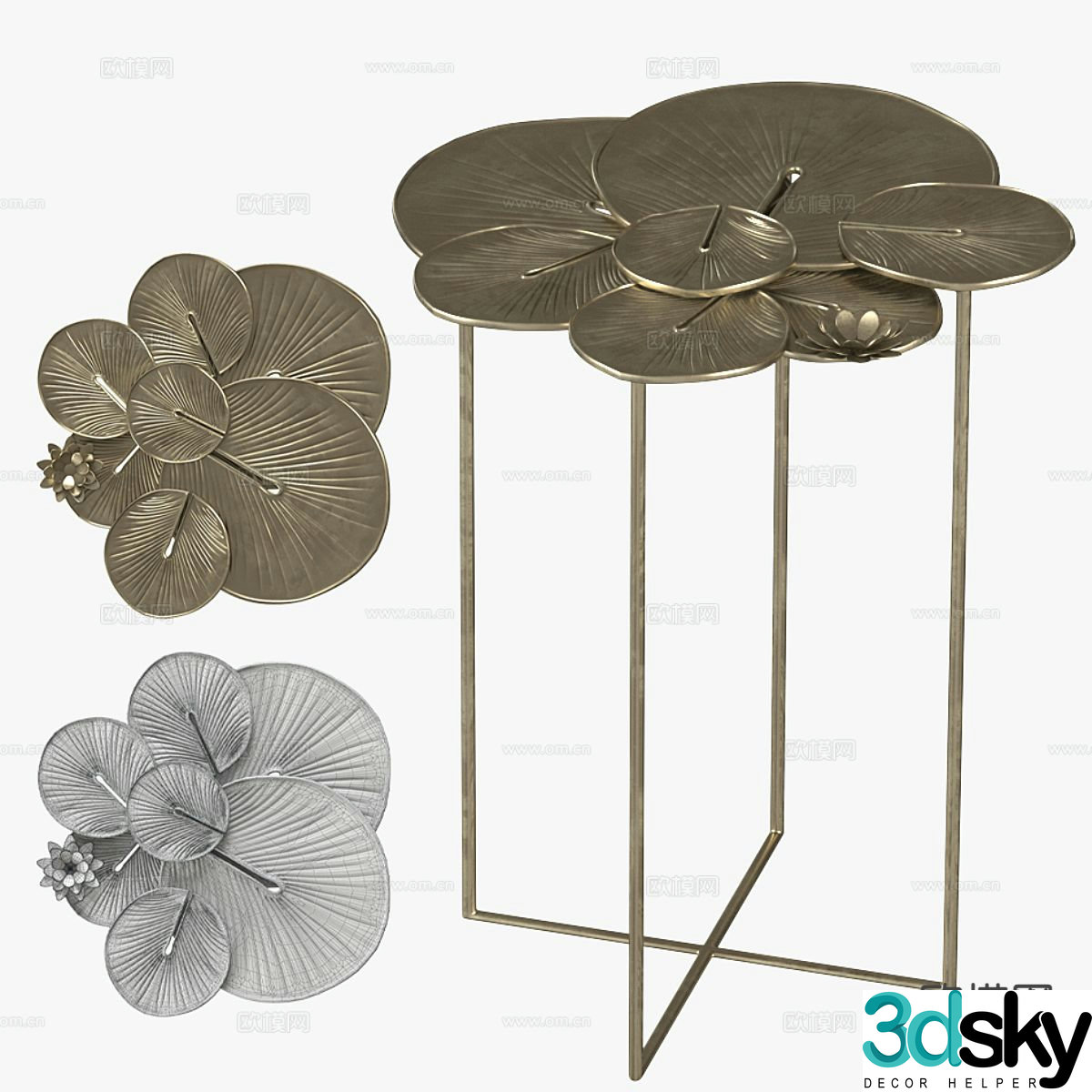 Creative side table corner table 3D model