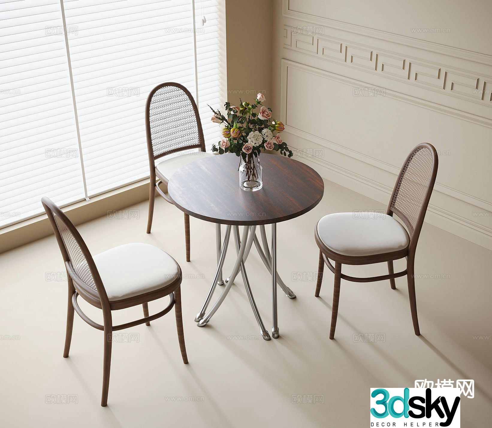 Leisure tables and chairs Negotiation tables and chairs 3d model