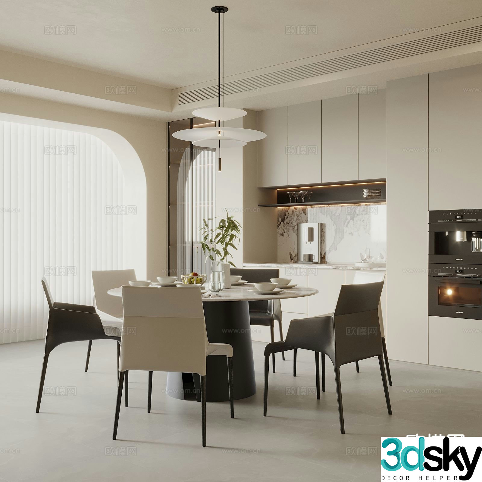 Modern restaurant 3d model