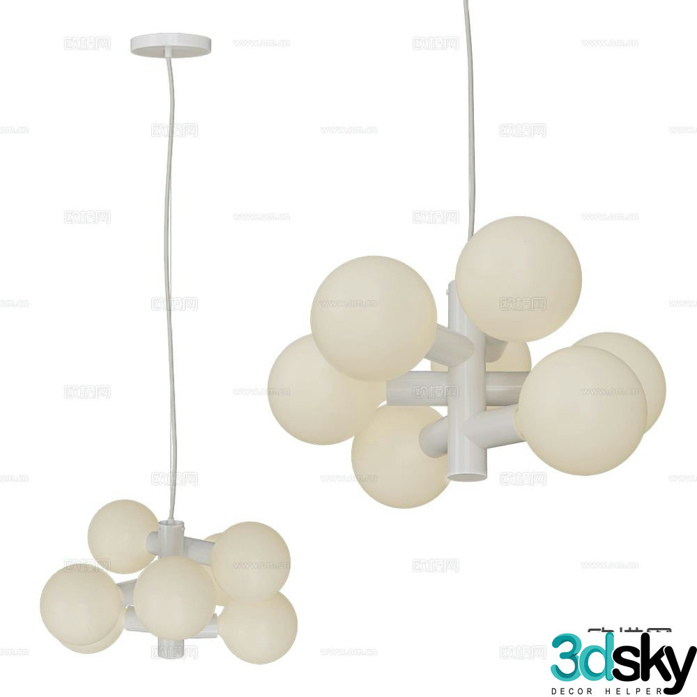 Tala creative chandelier hall chandelier 3d model