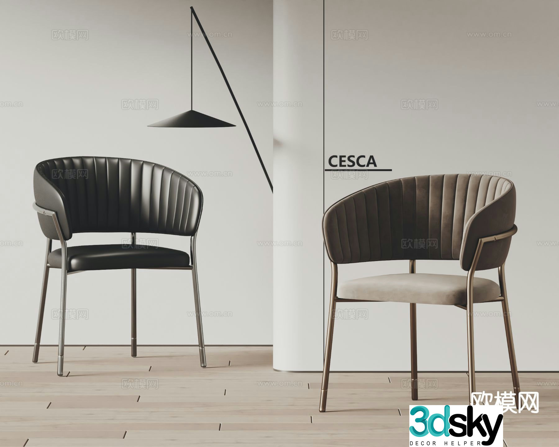 Cesca modern dining chair single chair 3d model