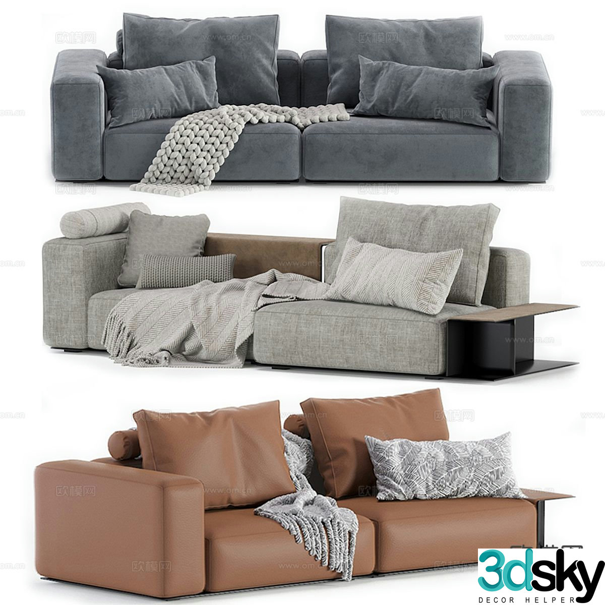 Modern love sofa 3d model
