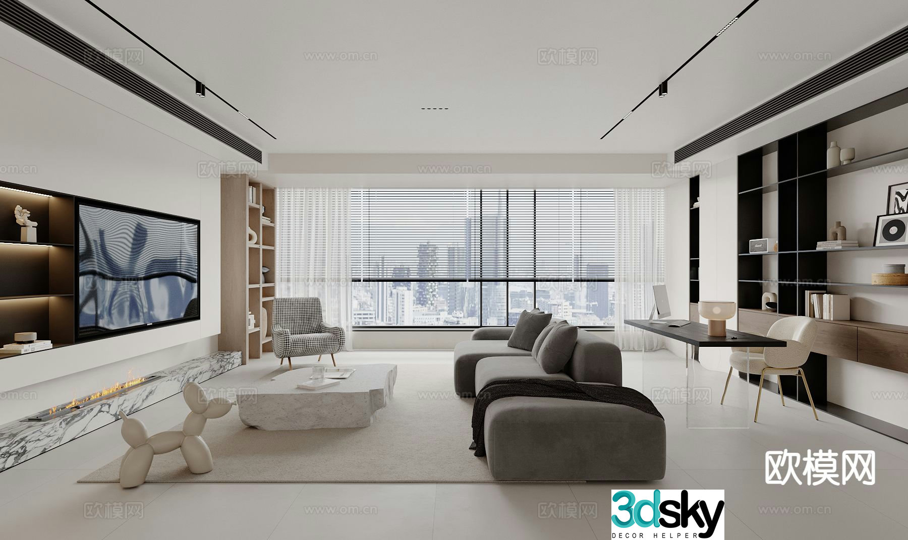 Modern living room 3d model