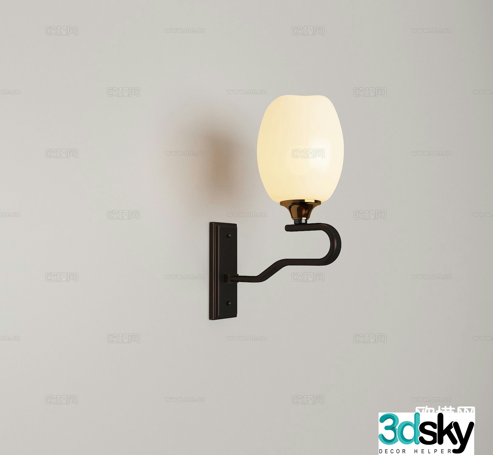 New Chinese style wall lamp 3d model