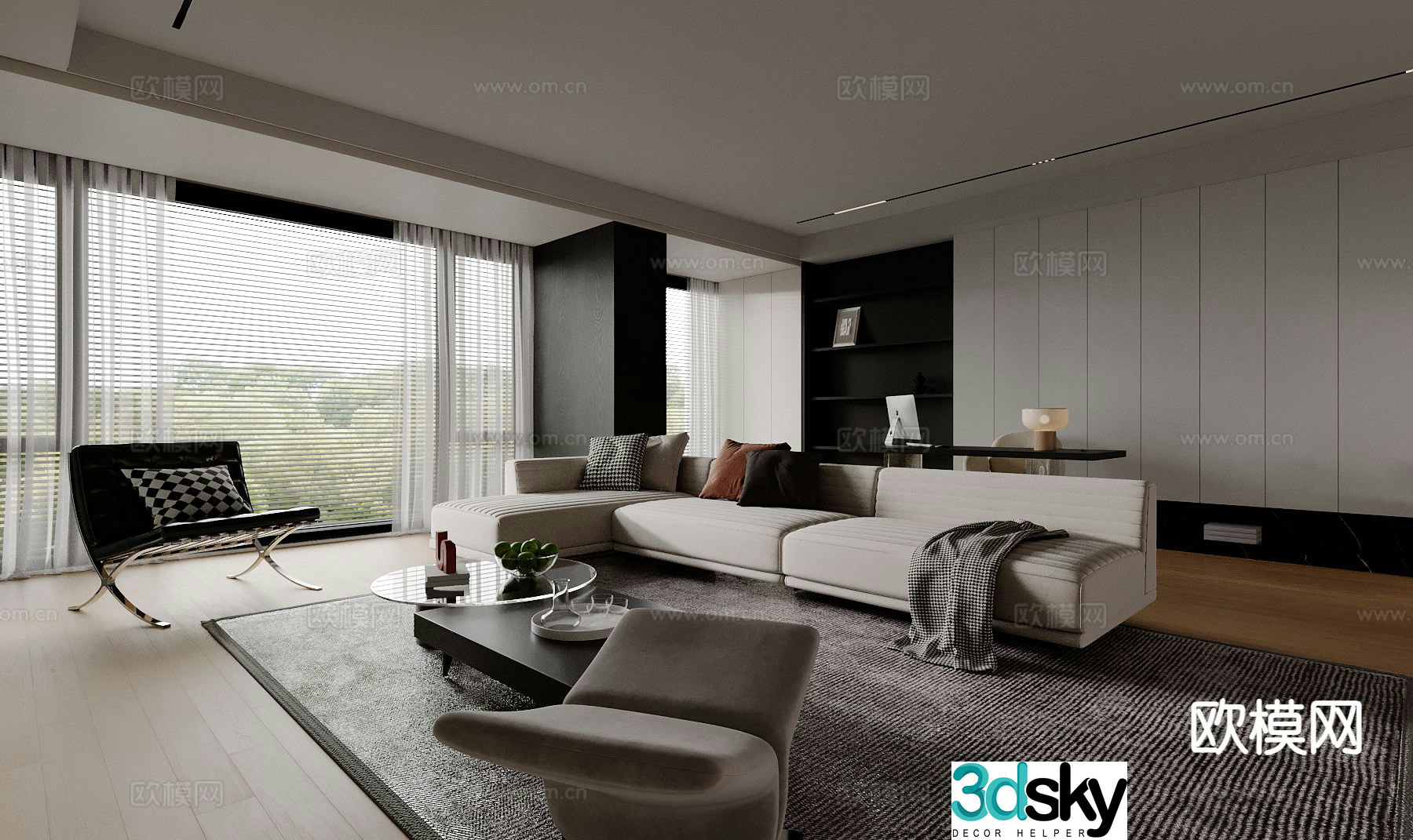 Modern living room 3d model