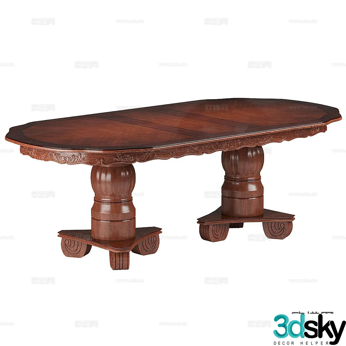 American dining table 3d model